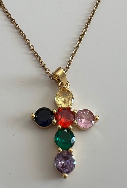 Colgante Cruz colores