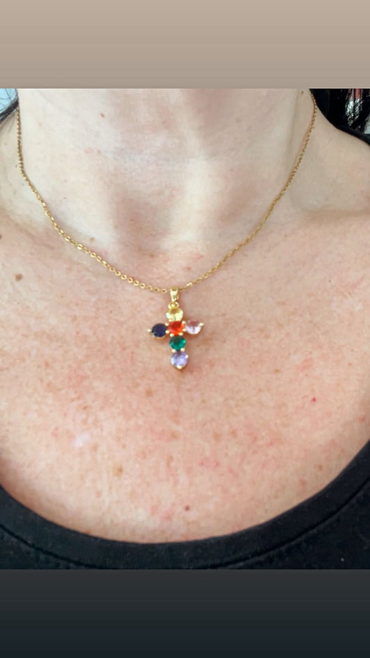 Colgante Cruz colores