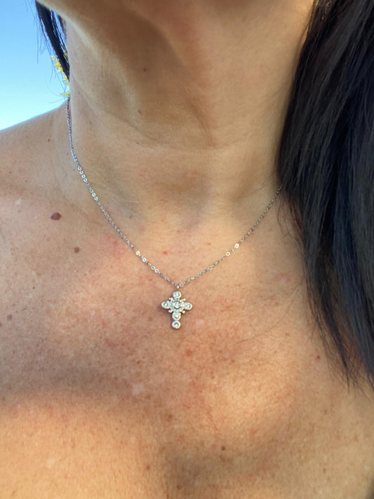 Colgante Cruz plateado