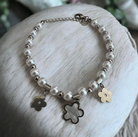 Pulsera Flor nacarada