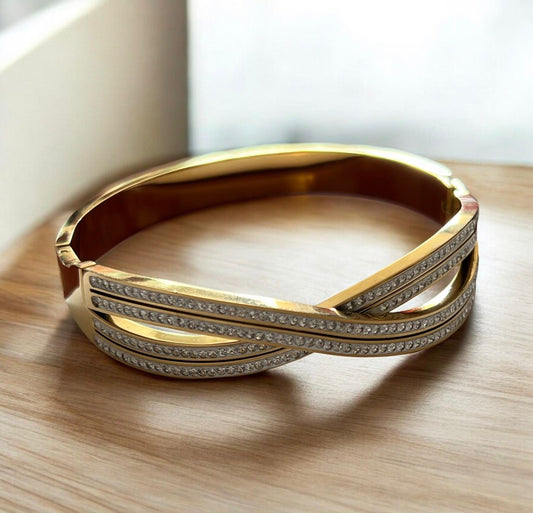 Pulsera rígida brillantes